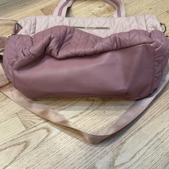 Steve Madden Diaper Bag Quilted Blush Pink - Picture 10 of 15